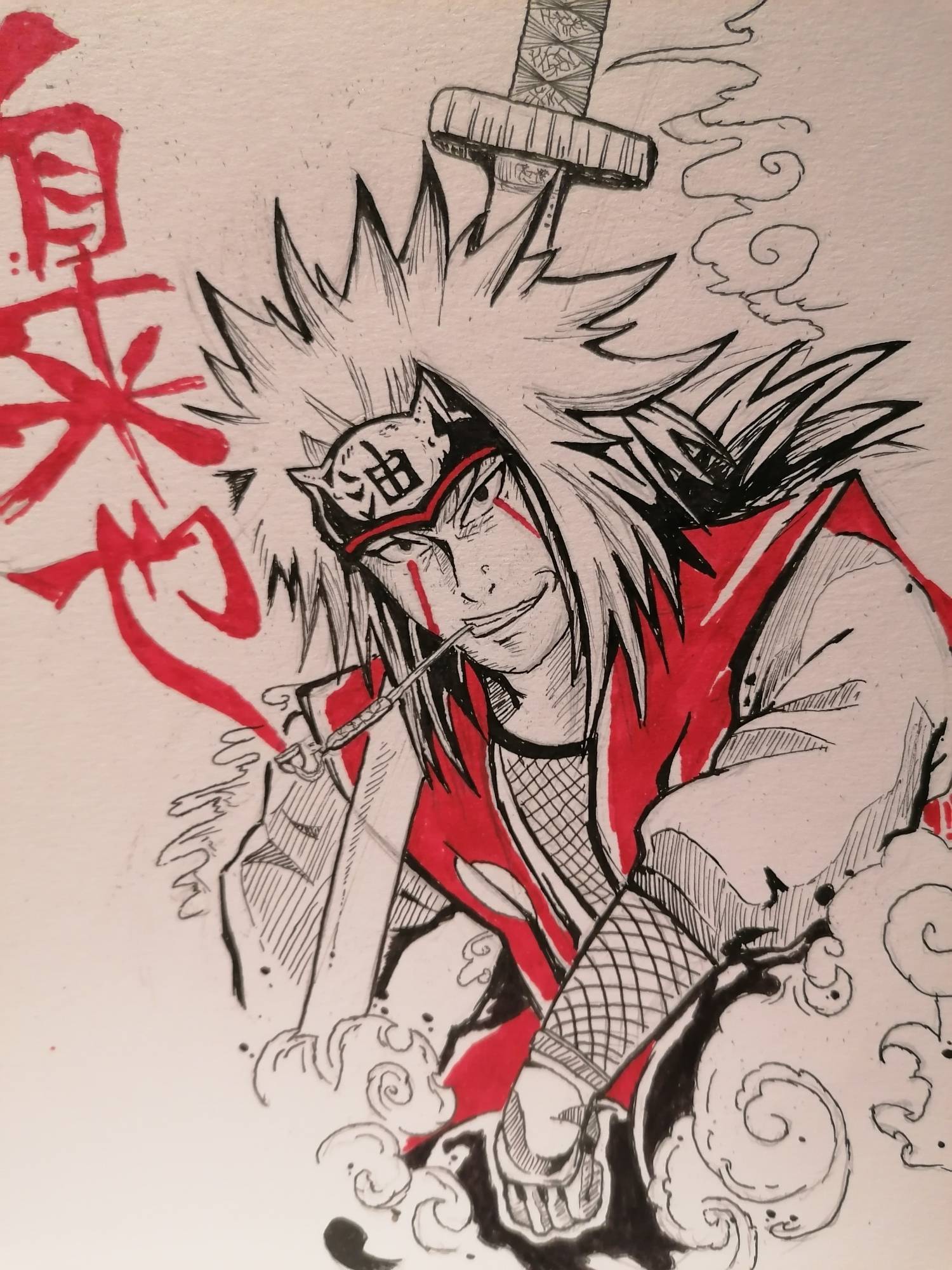 How to draw naruto and Jiraiya, Anime Drawing