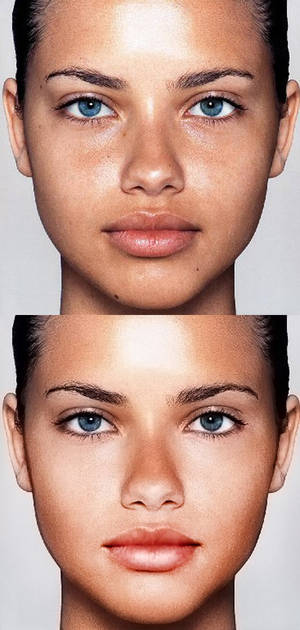 Adriana Lima Retouching Practice1