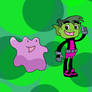 Teen Titans with Pokemon: Beast boy and Ditto