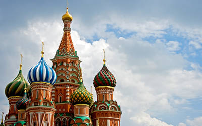 World   Russia The Moscow in colors of the rainbow