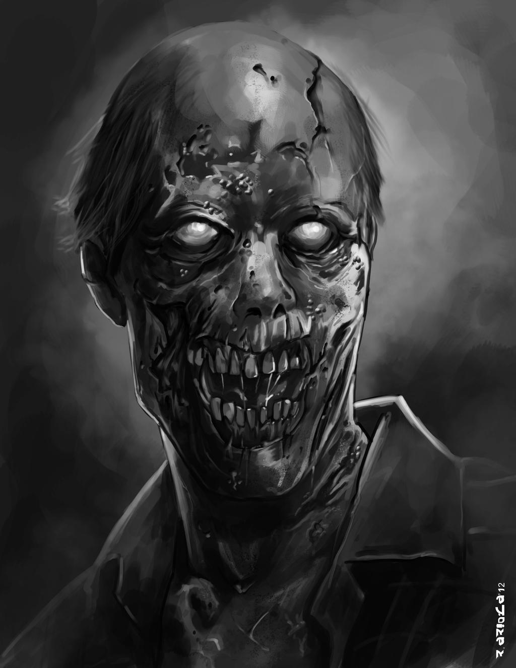 Zombie_portrait grayscale