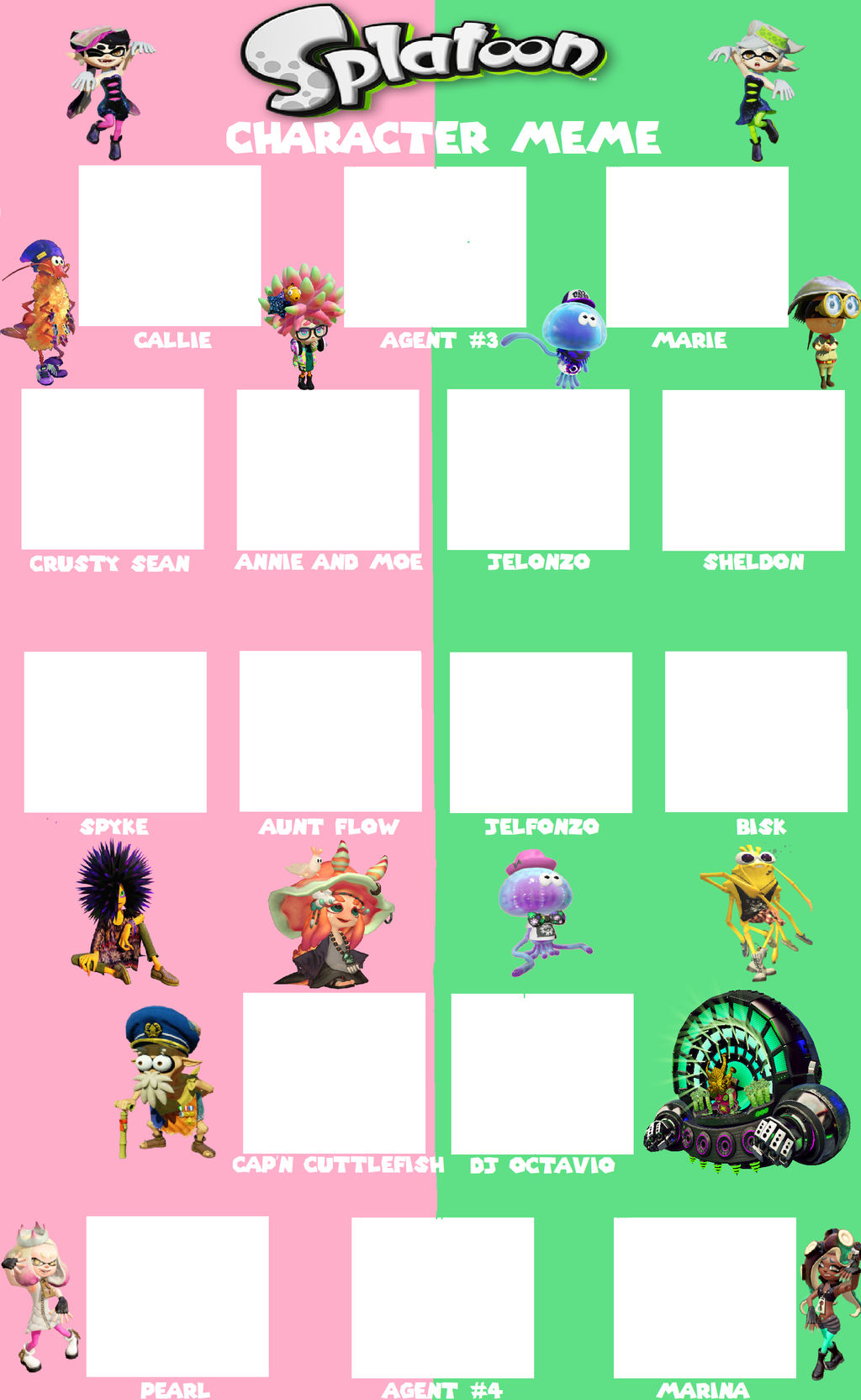 Splatoon Character Meme Template by Blaze-On-Fire on DeviantArt