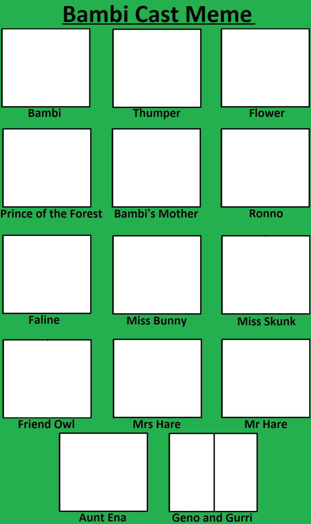 Bambi Cast Meme by Blaze-On-Fire on DeviantArt