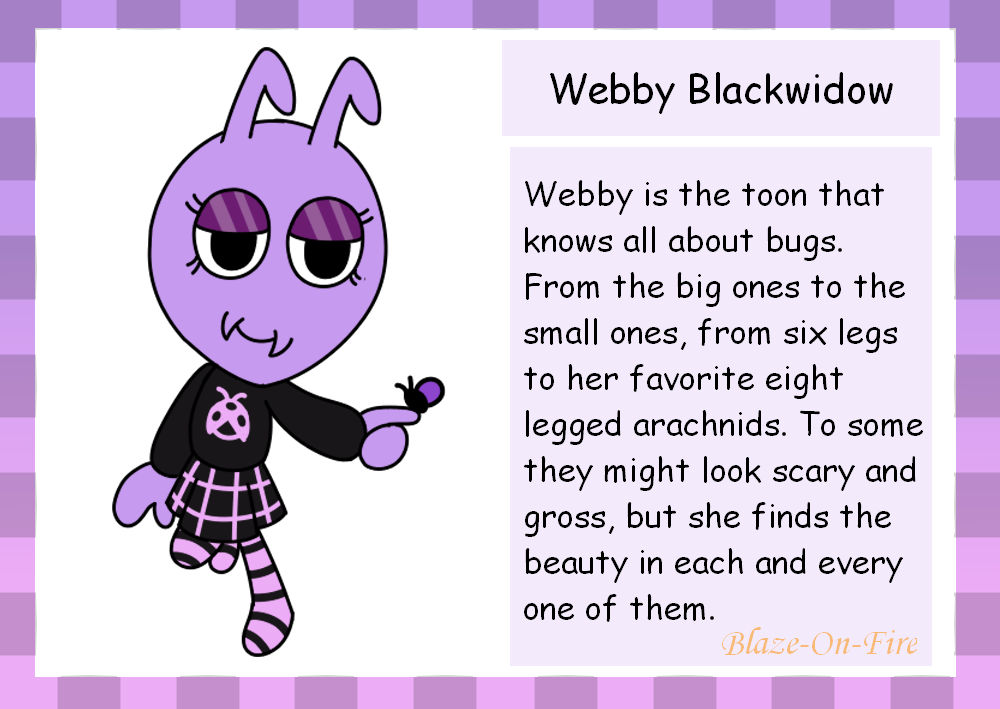 Dandy's World OC: Webby Blackwidow by Blaze-On-Fire on DeviantArt