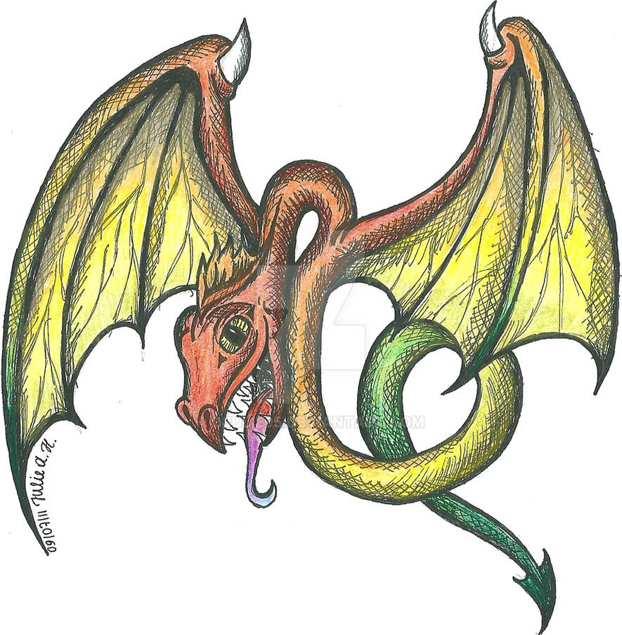 Dragon_coloured_remake by DJulie95 on DeviantArt