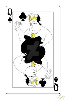 Queen of Clubs Card