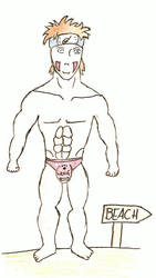 muscle kiba to the beach