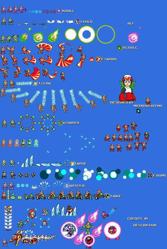 Megaman 8 All weapons in 8 bits Roll Version MMRNR by Matiburcio1346 on ...