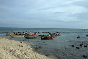 Anchored Longtail boats