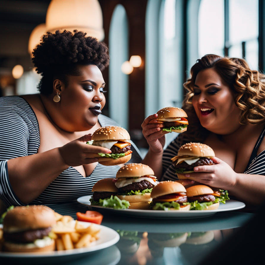 Ssbbws eating burgers