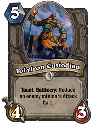 Hearthstone card concept - Tol'viron Custodian