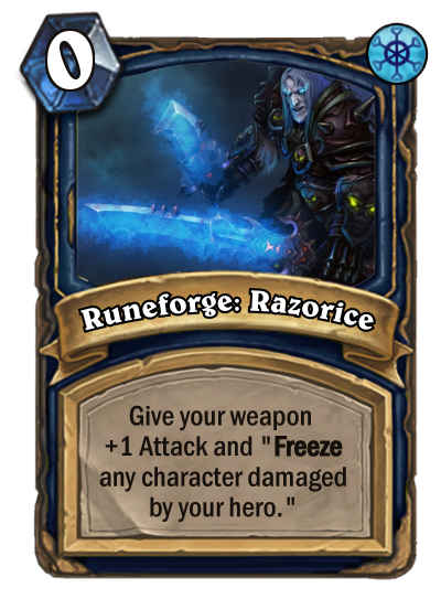 Hearthstone card concept - Runeforge: Razorice