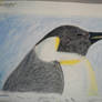 oil pastel penguin