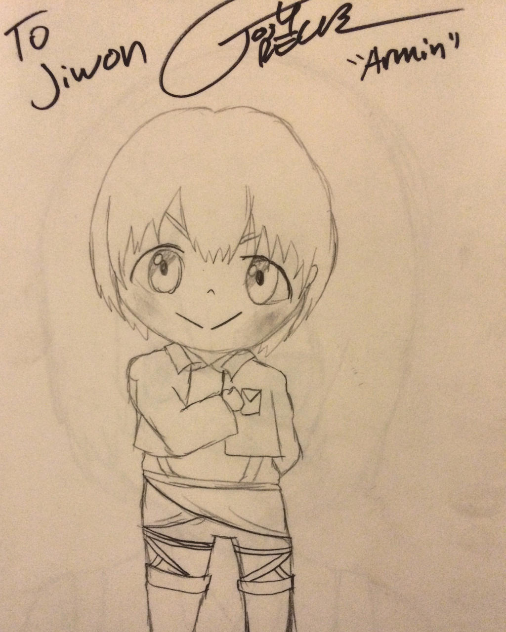Armin From Attack On Titan Signed By Voice Actor By Lolthebestlol On Deviantart