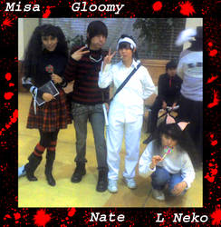 Misa, Gloomy, Nate y L