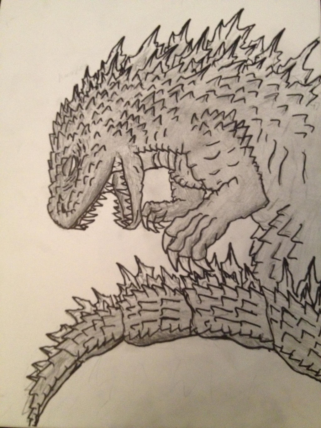 Godzilla 2000 drawing by Godzilla19545 on DeviantArt