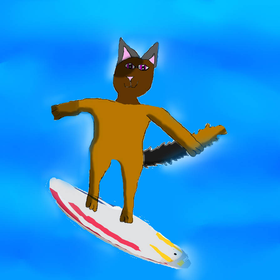 Scarborugh Surf Cat surfing cat ^^ by Staubstern on DeviantArt