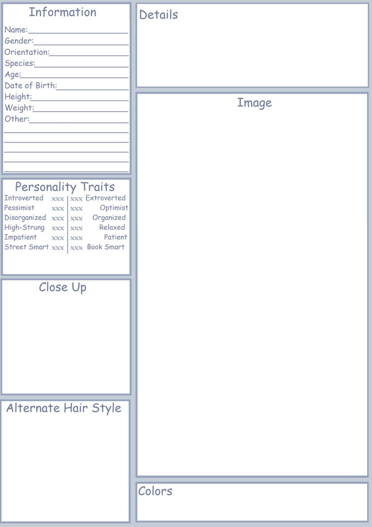 Basic Character Template by ProfessorEliot on DeviantArt