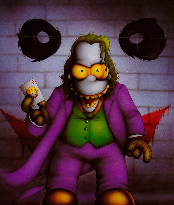 Homer Simpson as the Joker