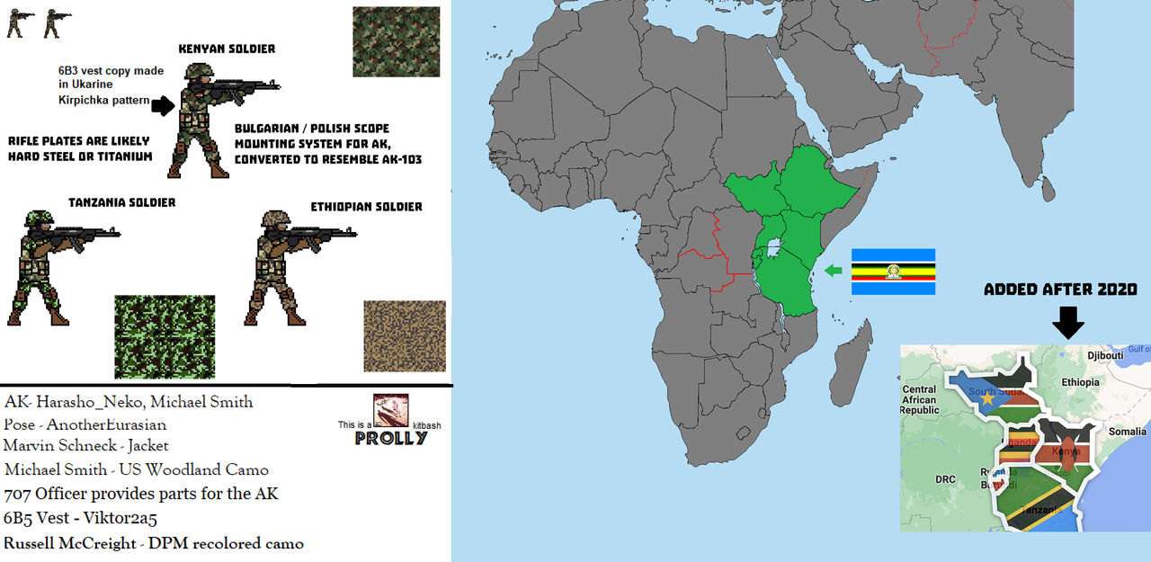 East African Federation (Map with Infantry) by WorkingOnBeingGood on ...