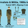 Survivalists and Militia, Faded Uniforms, 90s-00s