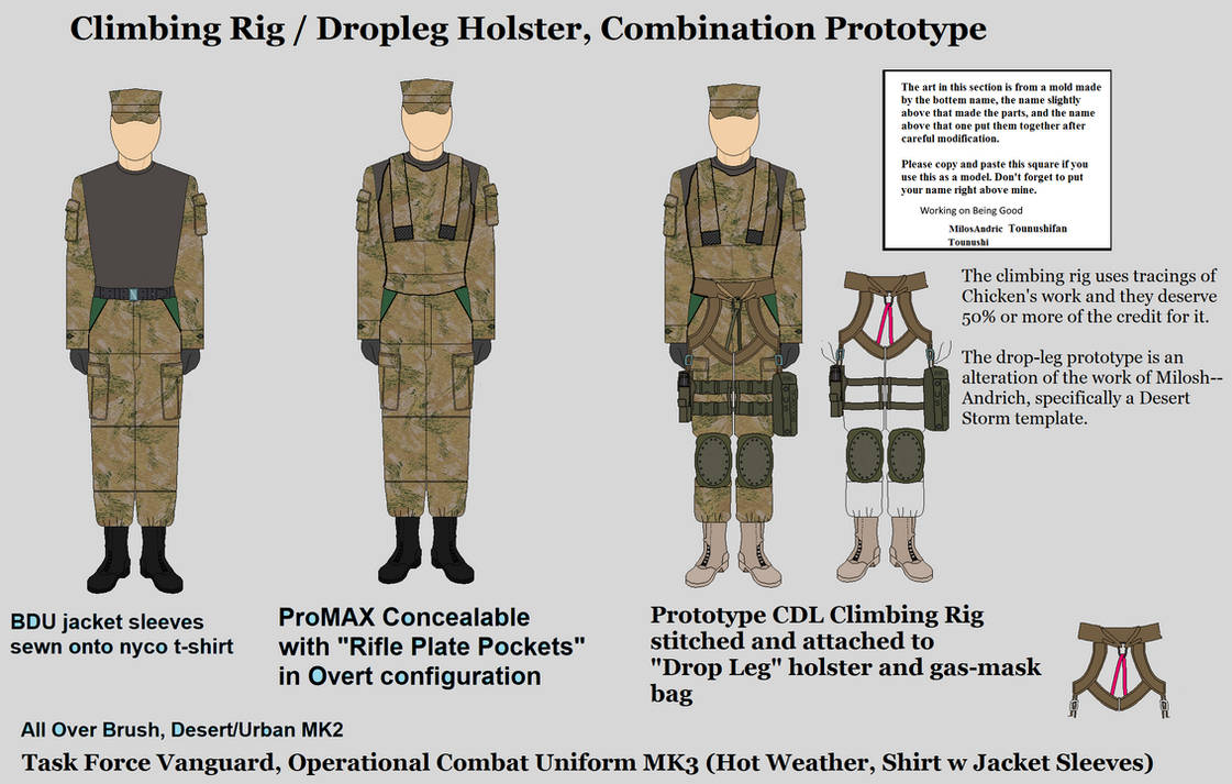 Climbing Rig / Dropleg Holster, Combination Proto by WorkingOnBeingGood ...