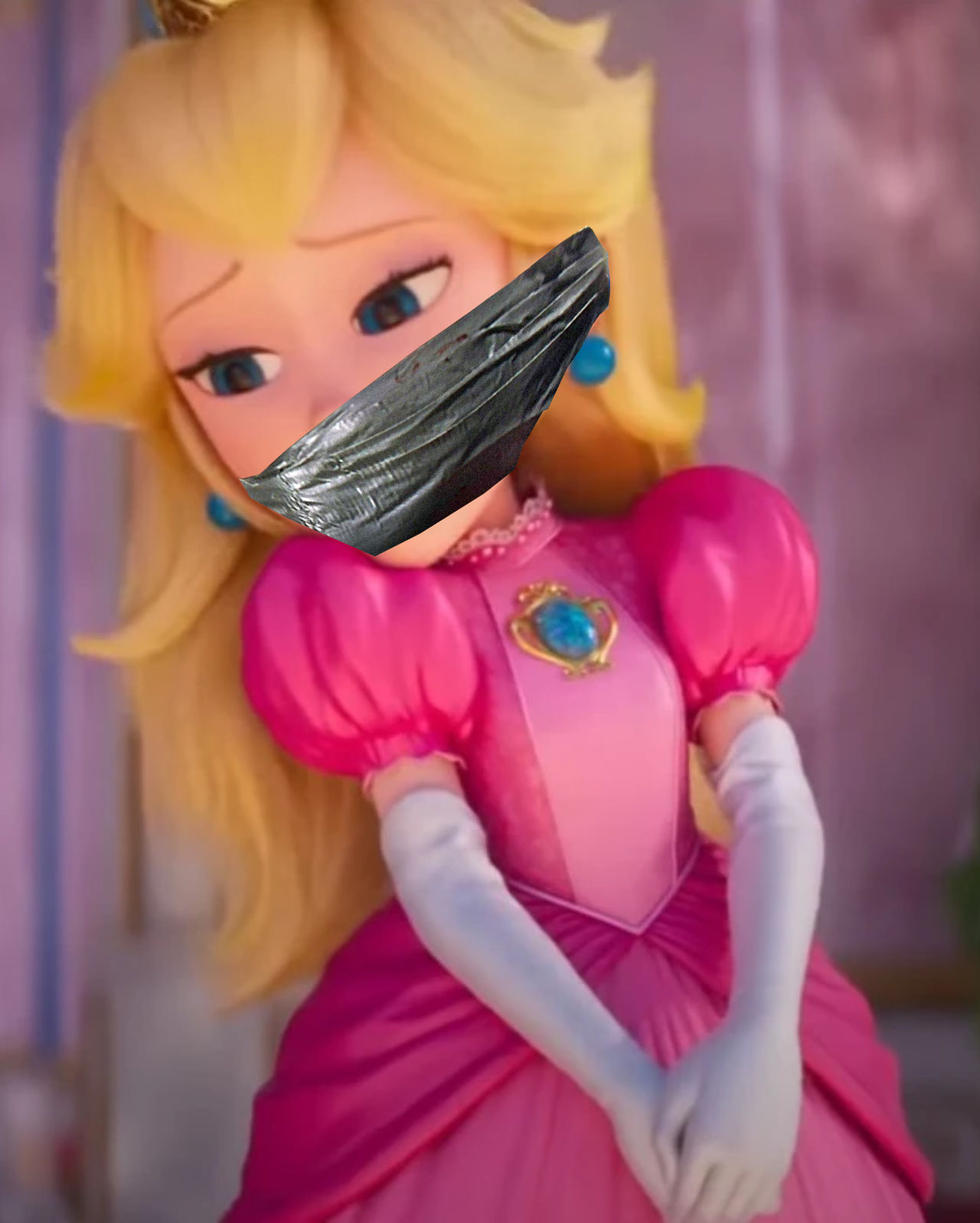 Princess Peach gagged 5 by CelebFakerFan on DeviantArt