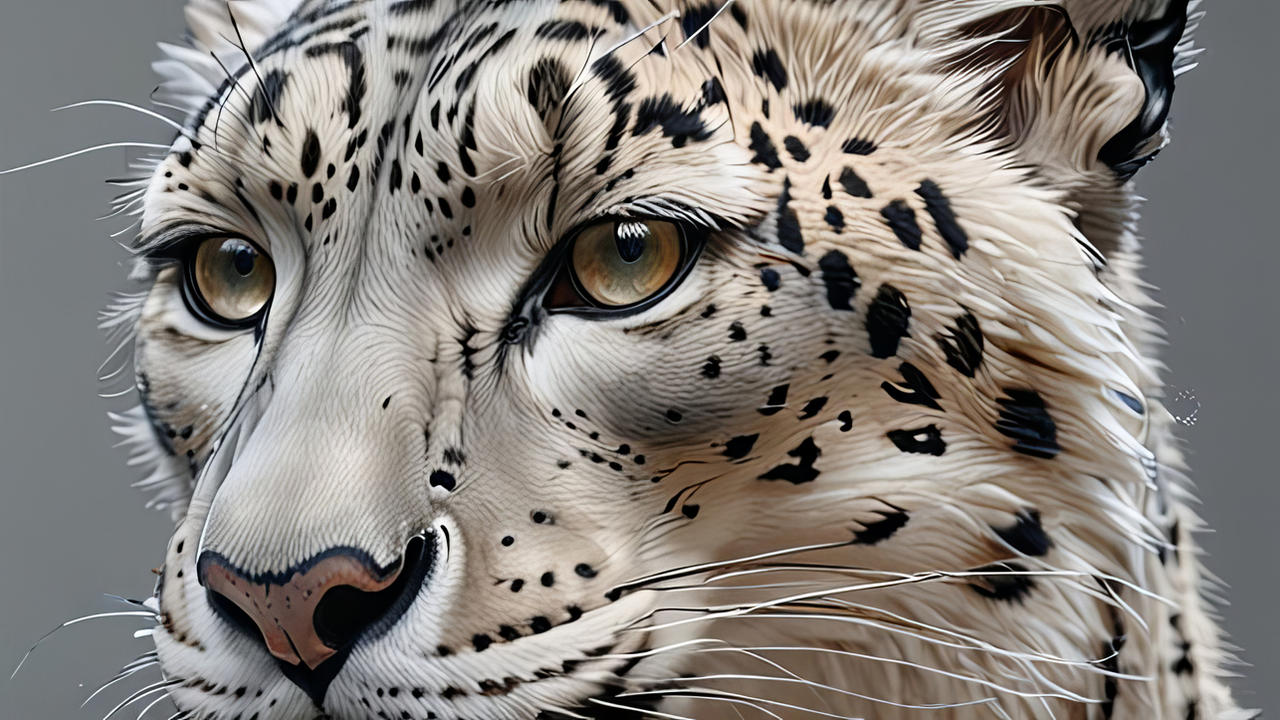A Cyberpunk Portrait Of A Snow Leopard By Jean Mic by aiartgeneration ...