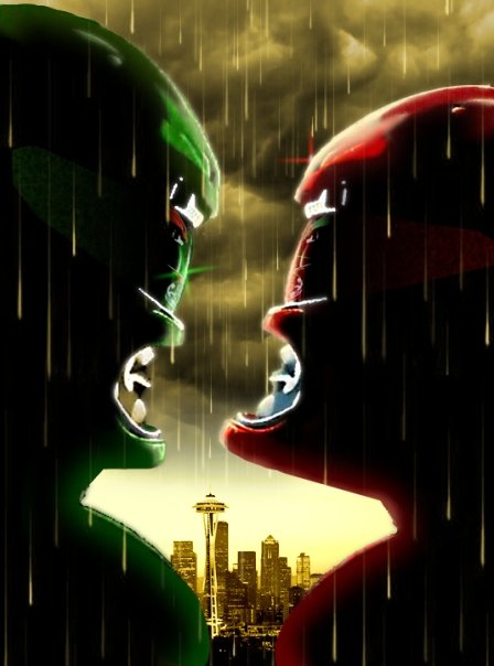 Green Ranger Vs Red Ranger In The Emerald City By Mostlymichael On Deviantart