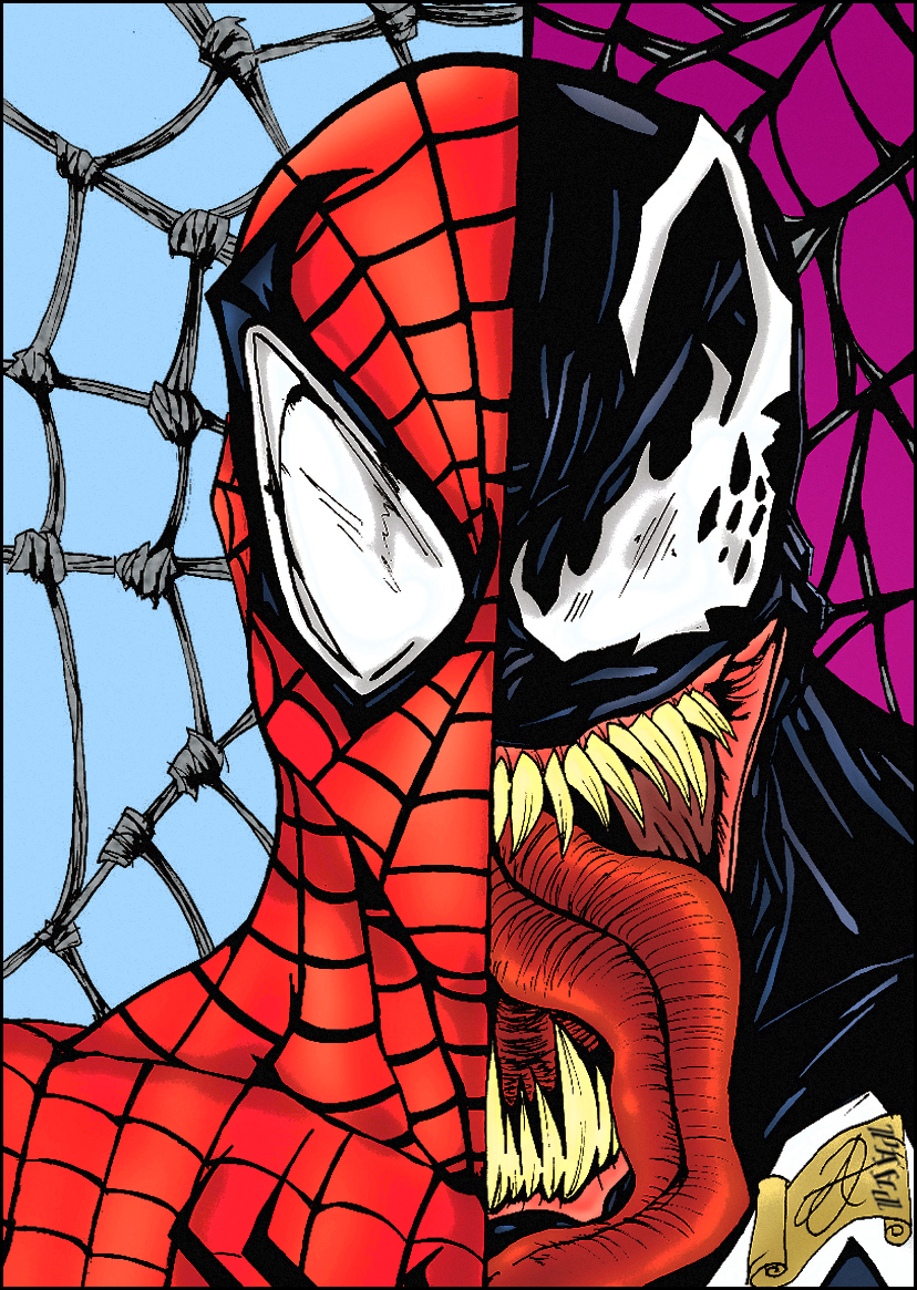 SpiderMan / Venom Darkartistdomain and me by pascalverhoef on