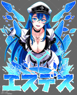 Ice Queen Esdeath - Akame Ga Kill Anime Graphic T-Shirt