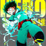 Izuku Midoriya Full Cowl - My Hero Academia Premium Vector Apparel Graphic