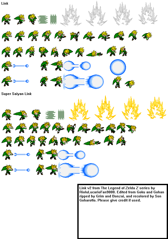 Link sprites v2 by GokuKaioken9000 on DeviantArt