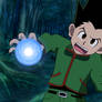 Gon practicing the Rasengan