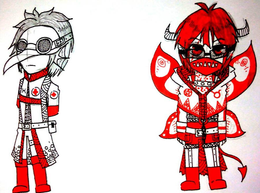 Red Chibis by TrashyTeaTasya on DeviantArt
