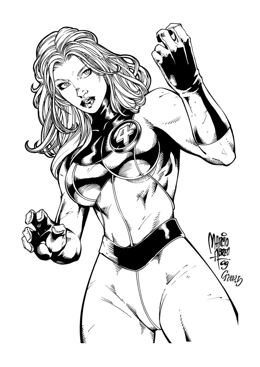 Sue Storm Fantastic 4 inked