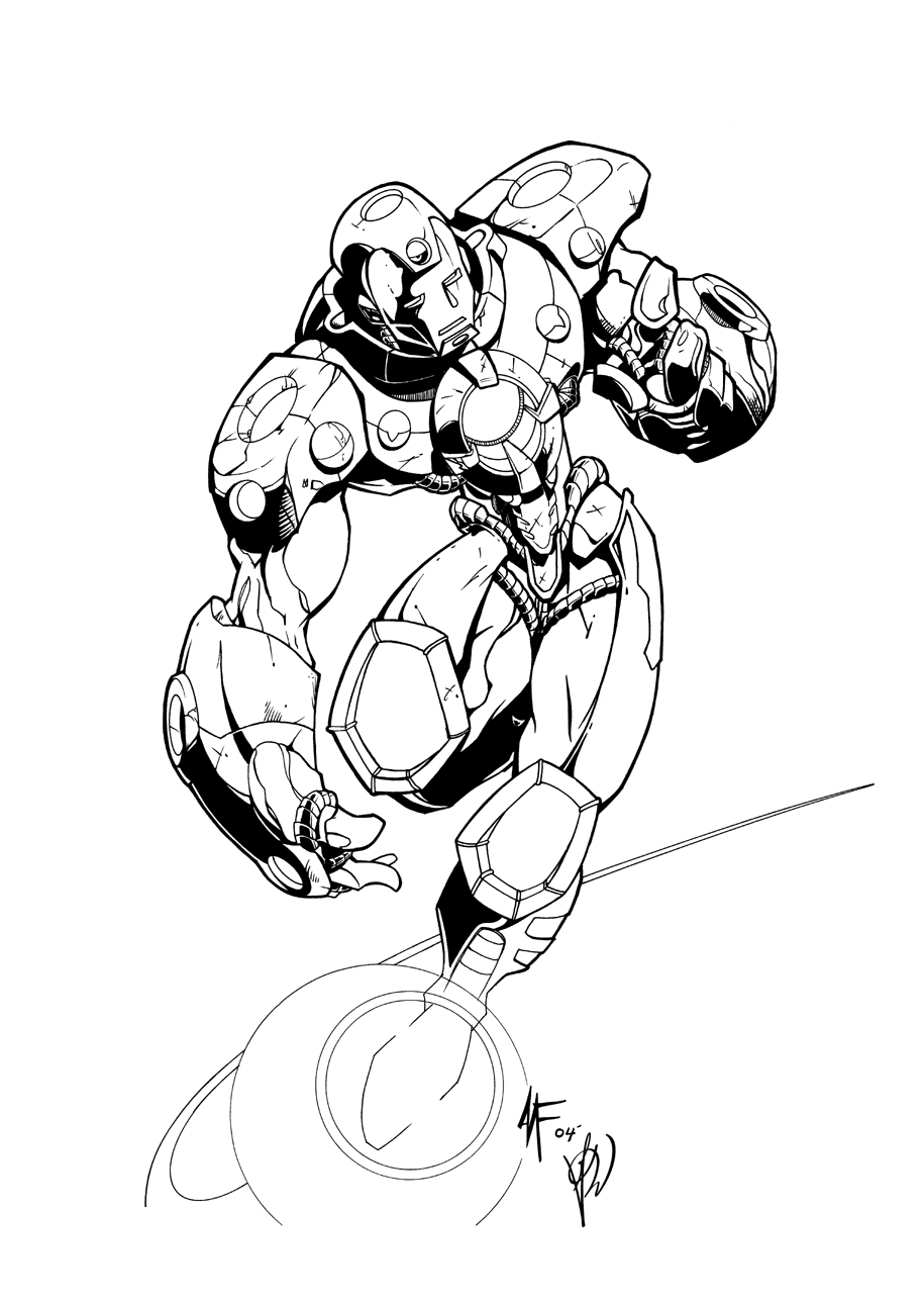 Iron man by -adam- inked