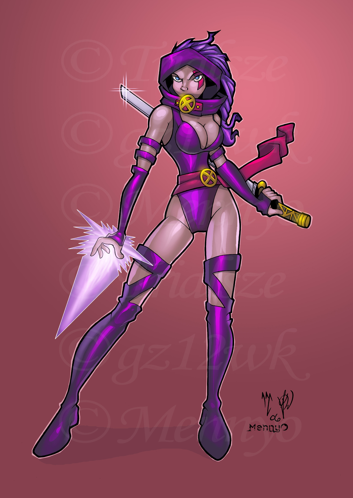 psylocke by trialsze color