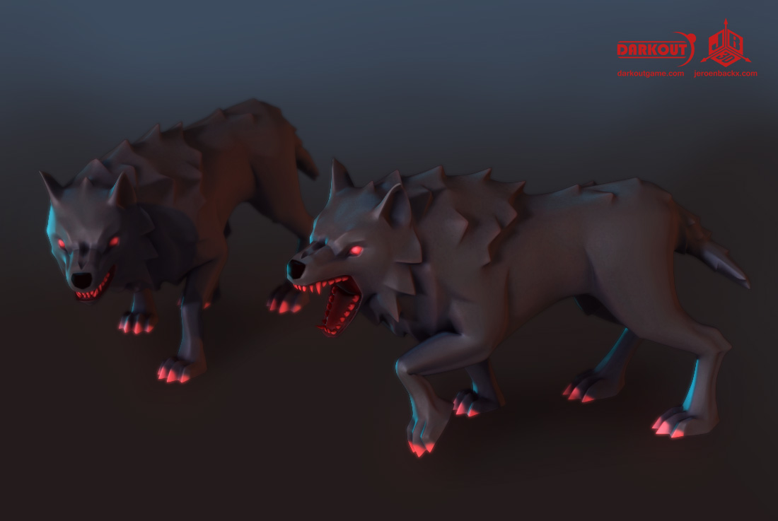 Darkout Game art: Wolves by JeroenBackx