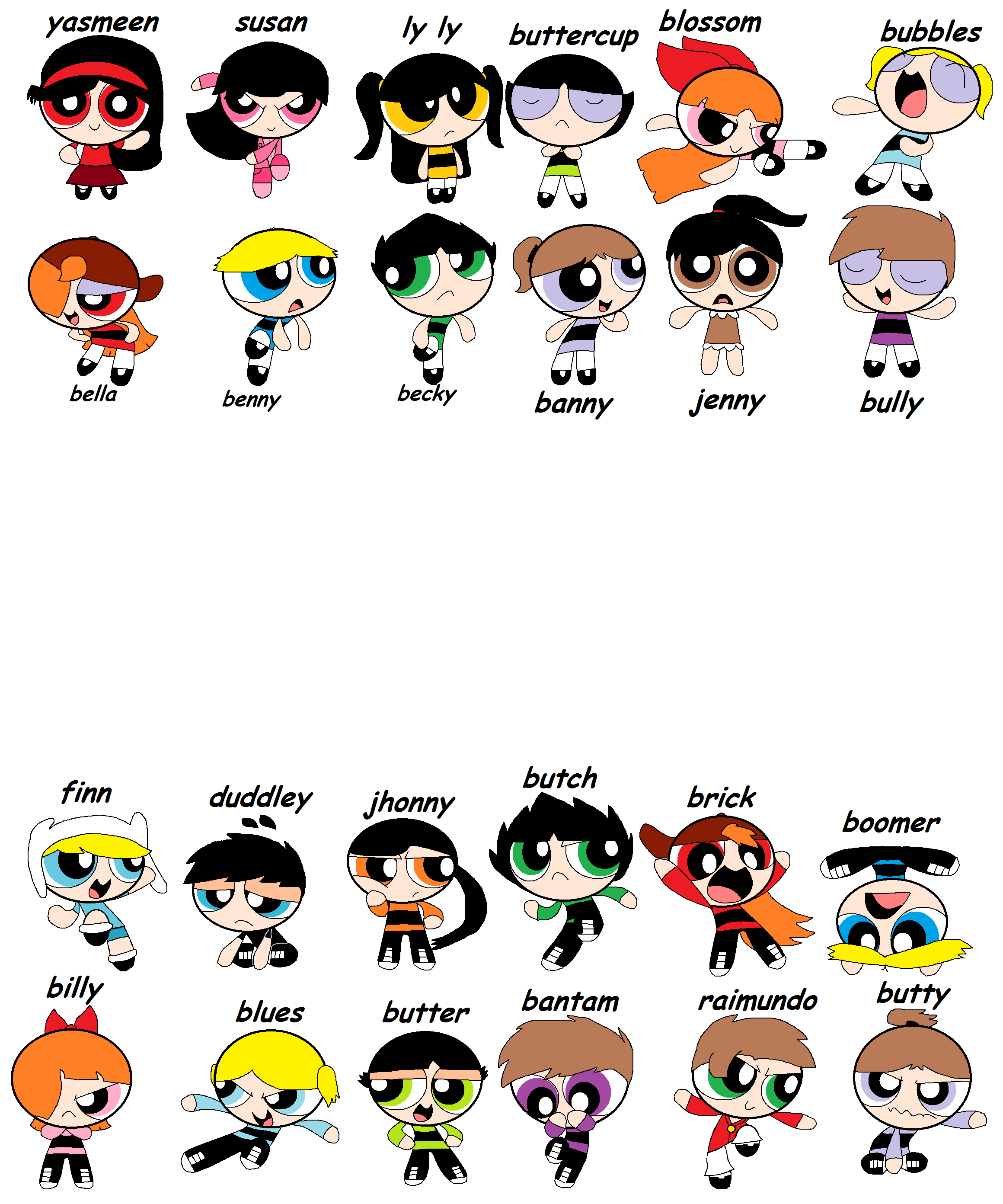 Powerpuff Girls And Rowdyruff Boys All Grown Up