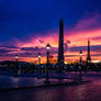 Sunset on the Concorde in Paris