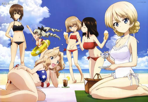 Girl und Panzer Beach Party