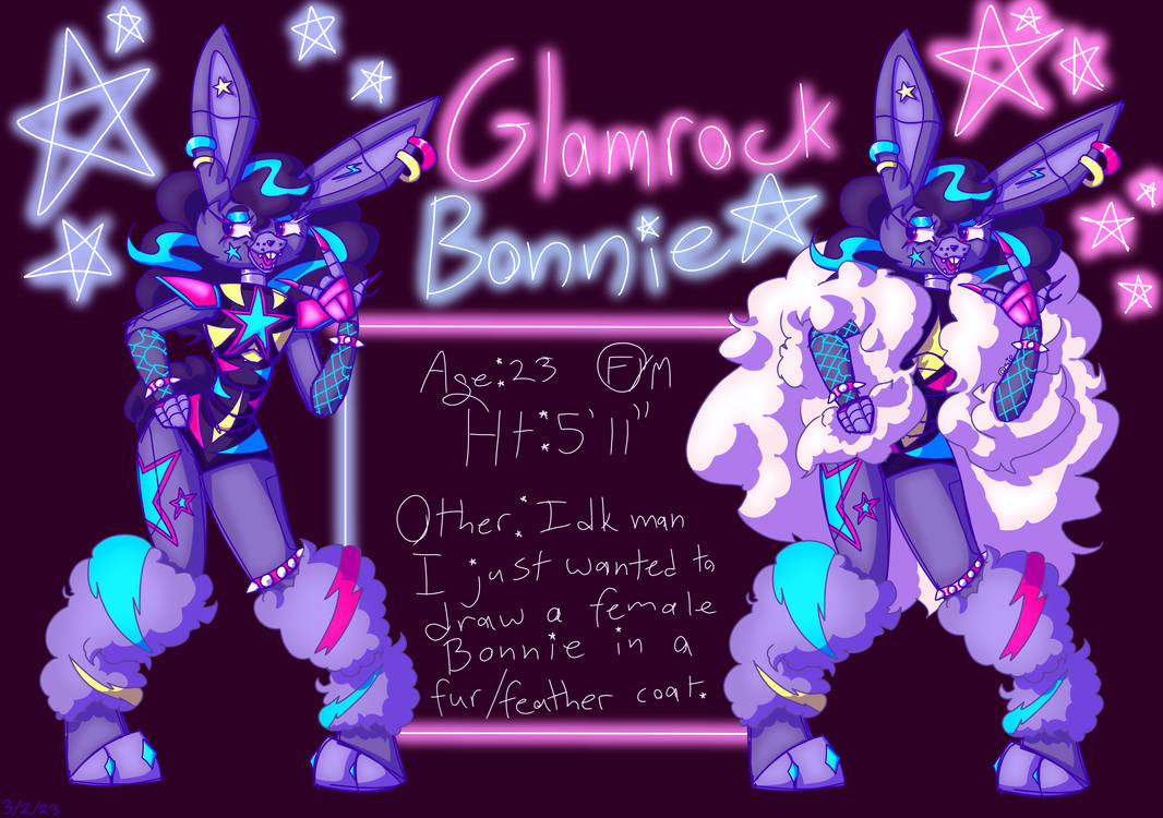Updated Glamrock Bonnie by Lady3clipse on DeviantArt in 2023