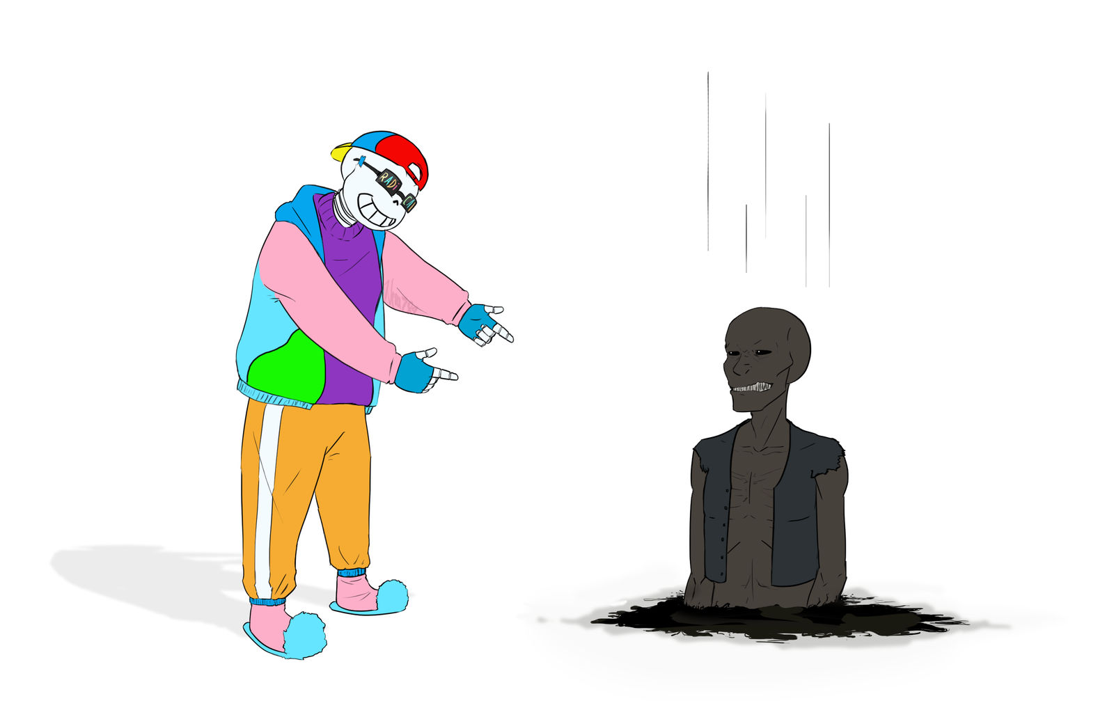 Fresh!Sans and SCP-106: (Radical) Larry by Nera789 on DeviantArt