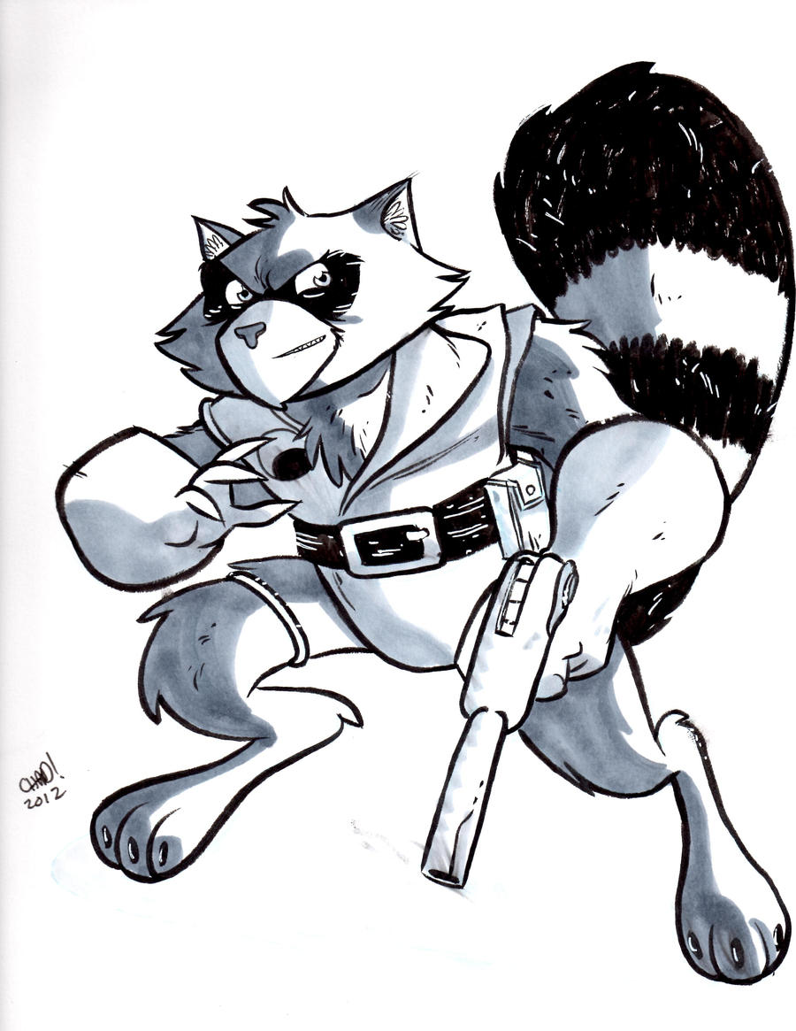 Chad Rocket Racoon Heroescon 2012: Rocket Raccoon by Chad Thomas by EHH123 on DeviantArt