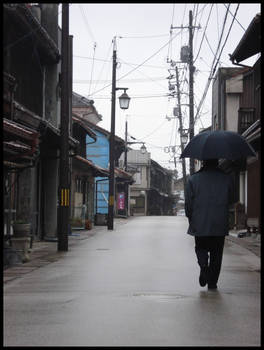 Rain, Japan, man