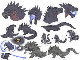 KR Godzilla Sketches