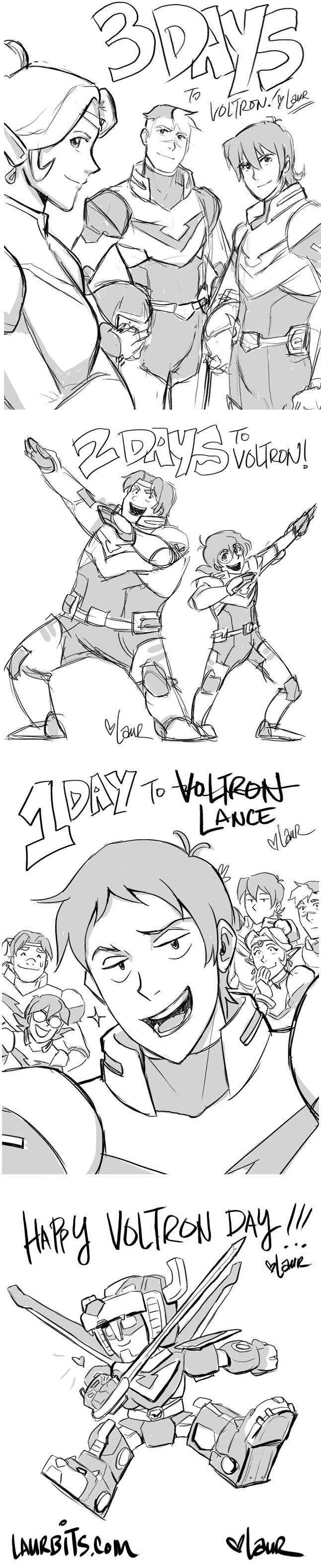 Countdown to Voltron sketches