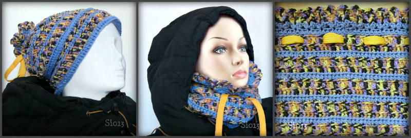 Blue Snood Hat