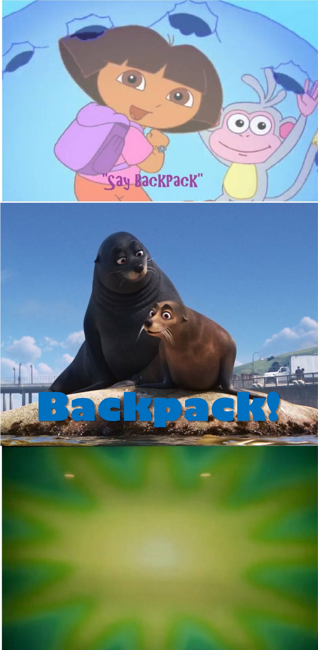 Beautiful Dora Rudder Fluke and Rudder Help Dora and Boots Say Backpack by darkmeowser on ...